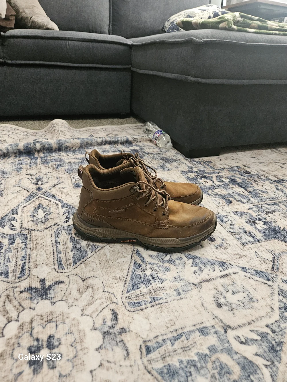 Skechers Respected Boswell Boots Mens 11.5 4E Extra Wide Brown Water Repellent G